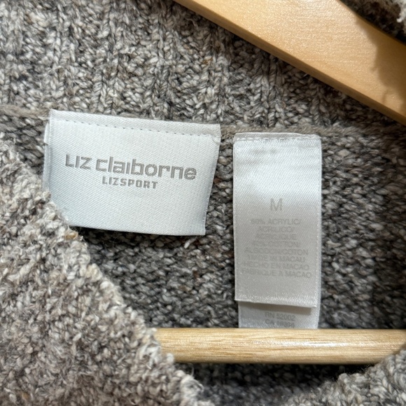 Liz Claiborne LizSport Flower Marled Sweater Medium - Picture 6 of 8